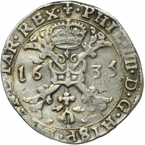 Spanish Netherlands, Flanders, Philip IV, Patagon Bruges 1635