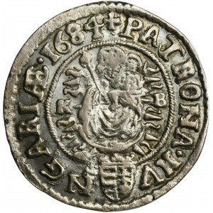 Maďarsko, Leopold I, 3 Krajcary Kremnica 1684 KB