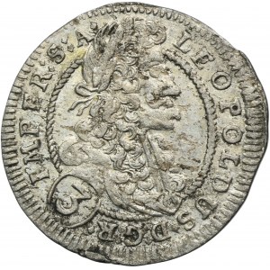 Austria, Leopold I, 3 Kreuzer Prague 1705 GE