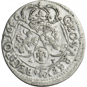 John II Casimir, 6 Groschen Krakau 1666 AT - RARE, UNLISTED
