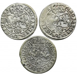 Sada, Jan II Kazimír, Sixpence 1665 (3 ks)