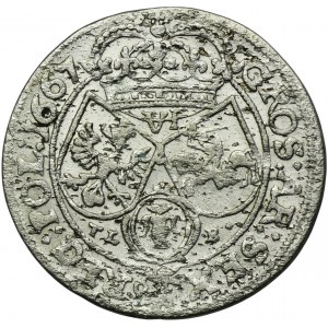 John II Casimir, 6 Groschen Krakau 1667 TLB - RARE