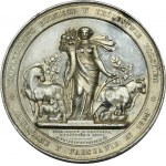 Výstavná medaila Poľnohospodárskej spoločnosti v Poľskom kráľovstve 1858 - RARE