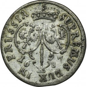 Germany, Brandenburg-Prussia, Frederic Wilhelm, 6 Groschen Königsberg 1687 HS