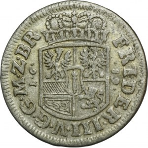 Německo, Braniborsko-Prusko, Fridrich III., 1/12 tolaru (dva groše) Berlín 1689 LCS