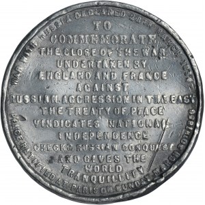 Spojené kráľovstvo, medaila pri príležitosti podpísania Parížskej zmluvy 1856
