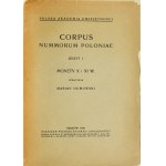 M. Gumowski, Corpus Nummorum Poloniae, zeszyt 1. Monety X i XI w. - ORYGINAŁ
