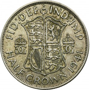 Great Britain, George VI, 1/2 Crown 1941