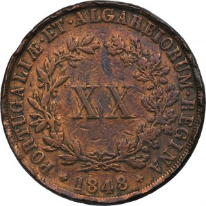 Portugal, Maria II, 20 Réis Lisbon 1848