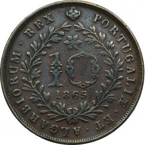 Portugalsko, Azory, Louis I, 10 Reales Lisabon 1865