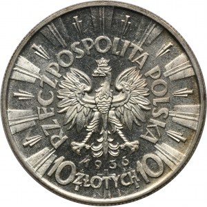 Piłsudski, 10 złotych 1936 - świeży stempel