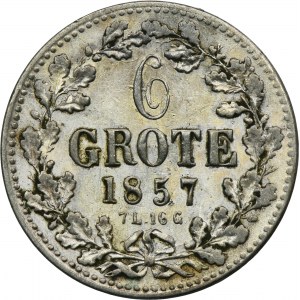 Německo, město Brémy, 6 Grote 1857