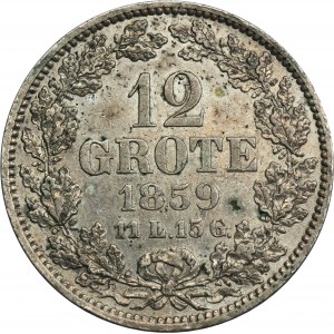 Nemecko, mesto Brémy, 12 Grote 1859