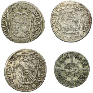 Súbor, Rakúsko, Salzburské arcibiskupstvo, 1 Krajcar a 2 Krajcary (4 kusy).