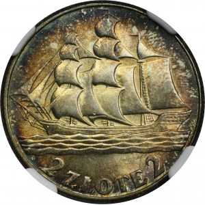 Sailing ship, 2 gold 1936 - NGC MS62