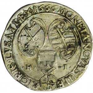 Nemecko, Saské kurfirstvo, Ján Juraj II., 1/3 Thaler Budziszyn 1666 HI