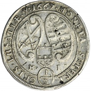 Germany, Electorate of Saxony, Johann Georg II, 1/3 Thaler Bautzen 1667 HI