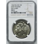 Piłsudski Strzelecki, 10 złotych 1934 - NGC MS61