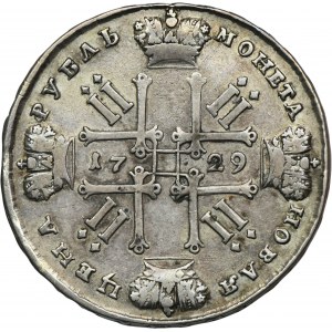 Russia, Peter II, Rubel Moscow 1729