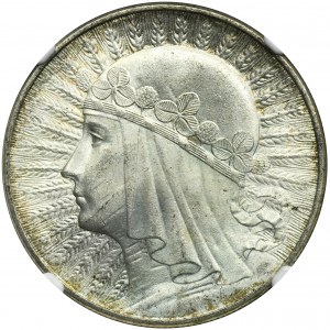 Head of a Woman, 10 gold Warsaw 1932 - NGC MS64