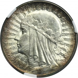 Głowa Kobiety, 5 złotych Warszawa 1933 - PGM MS62