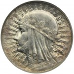 Hlava ženy, 5 zlotých Varšava 1932 - NGC AU58 - Vzácné