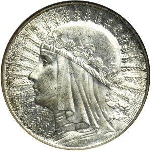 Hlava ženy, 5 zlotých, Varšava 1933 - NGC MS65 - EXKLUZIVNÍ