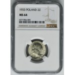 Hlava ženy, 2 zlaté 1933 - NGC MS64