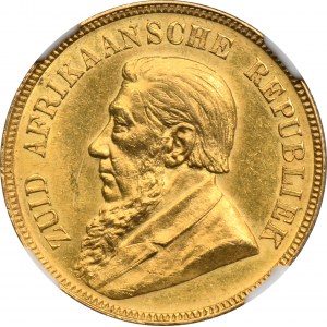 Jižní Afrika, Búrská republika, 1 libra (1 rybník) Pretoria 1898 - NGC MS62