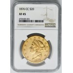 USA, 20 Dollars Carson City 1876 CC - NGC XF45 - RARE