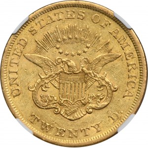 USA, 20 Dollars Philadelphia 1851 - Liberty Head - NGC AU53