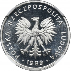 5 złotych 1989 - NGC PF68 ULTRA CAMEO - LUSTRZANKA