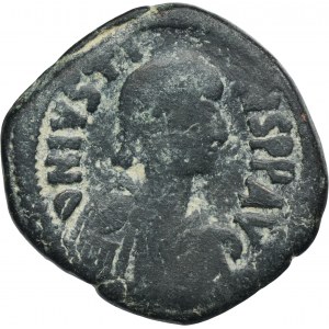 Byzantine Empire, Justin I, Follis - ex. Awianowicz