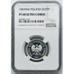 1 złoty 1987 - NGC PF68 ULTRA CAMEO - LUSTRZANKA