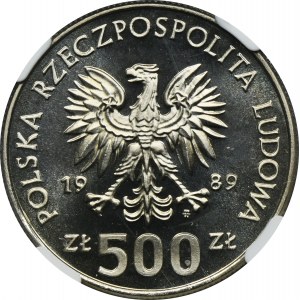 500 zl 1989 50. výročie obrannej vojny poľského národa - NGC PF69 ULTRA CAMEO - LUSTRANSKA