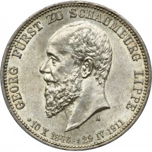 Germany, Principality of Schaumburg-Lippe, Georg II, 3 Mark Berlin 1911 A