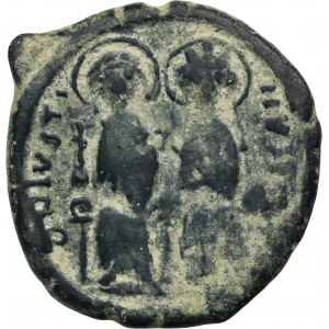 Byzantine Empire, Justin II, Follis - ex. Awianowicz