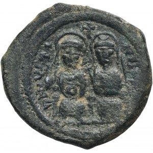 Byzantine Empire, Justin II, Follis - ex. Awianowicz