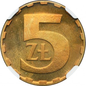 5 złotych 1988 - NGC PF67 - LUSTRZANKA