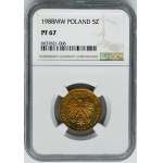 5 złotych 1988 - NGC PF67 - LUSTRZANKA