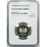 20 złotych 1988 - NGC PF67 ULTRA CAMEO - LUSTRZANKA