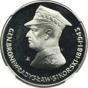 50 złotych 1981 gen. broni Władysław Sikorski - NGC PF68 ULTRA CAMEO - LUSTRZANKA