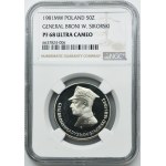 50 złotych 1981 gen. broni Władysław Sikorski - NGC PF68 ULTRA CAMEO - LUSTRZANKA