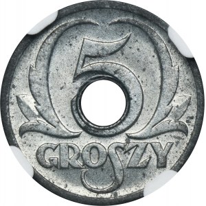 Všeobecná vláda, 5 haléřů 1939 - NGC MS64