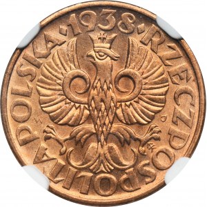 2 pennies 1938 - NGC MS66 RD