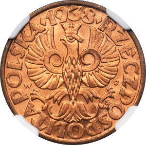 5 pennies 1938 - NGC MS64 RD