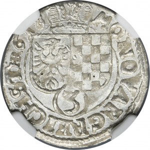 Silesia, Duchy of Liegnitz-Brieg-Wohlau, Johann Christian and Georg Rudolf, 3 Kreuzer Reichenstein 1618 HR - NGC MS65