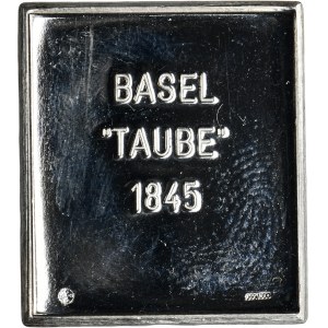 Švajčiarsko, strieborná známka, 2 1/2 Rappen Basel 1845