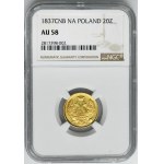 3 rouble = 20 zloty Petersburg 1837 ПД - NGC AU58 - RARE
