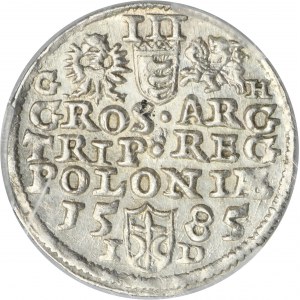 Stephen Bathory, 3 Groschen Olkusz 1585 - PCGS AU58 - RARE